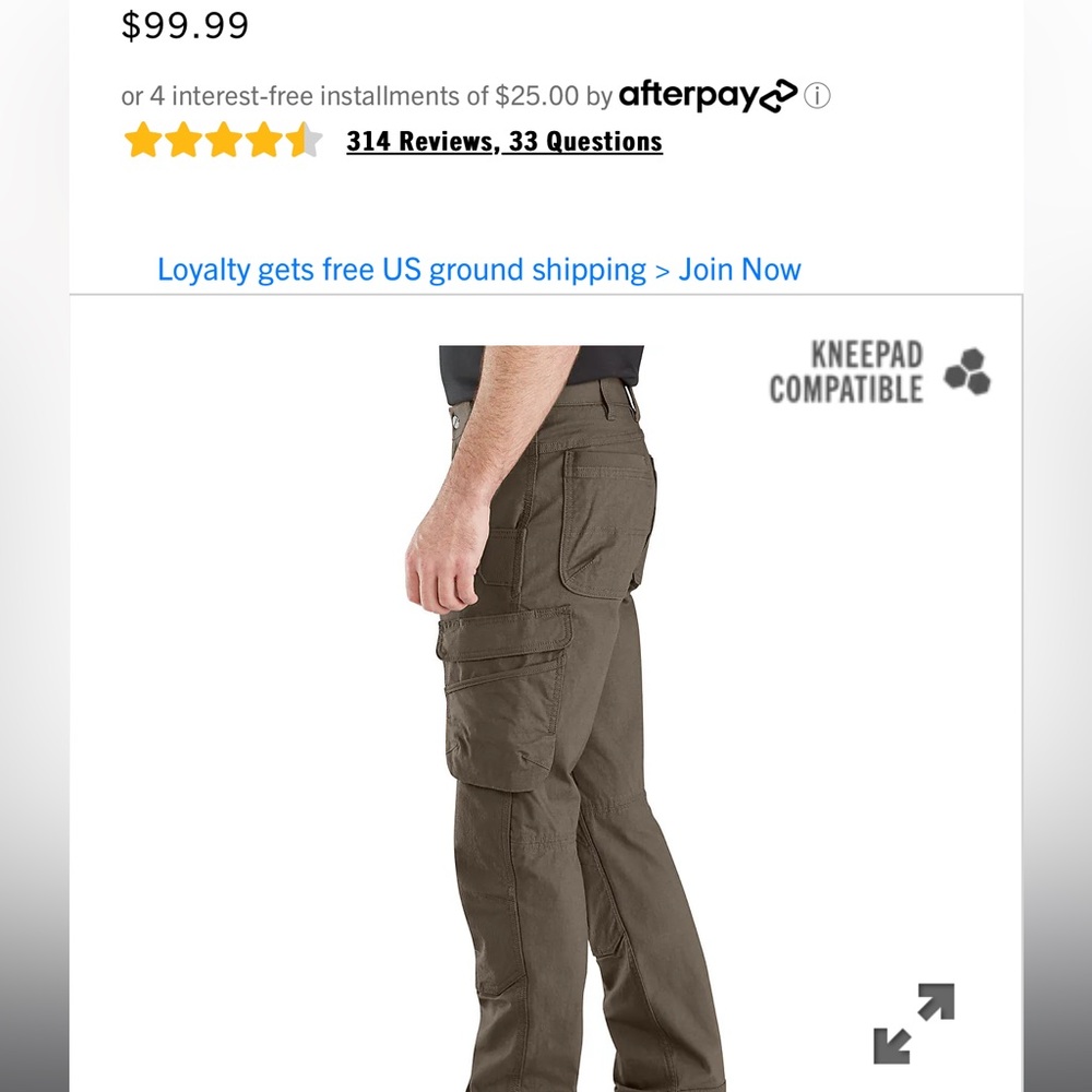 Carhatt work pants like new